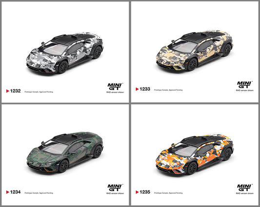 Mini GT 1:64 Lamborghini Huracán Sterrato All Terrain Set of 4 – Special Edition