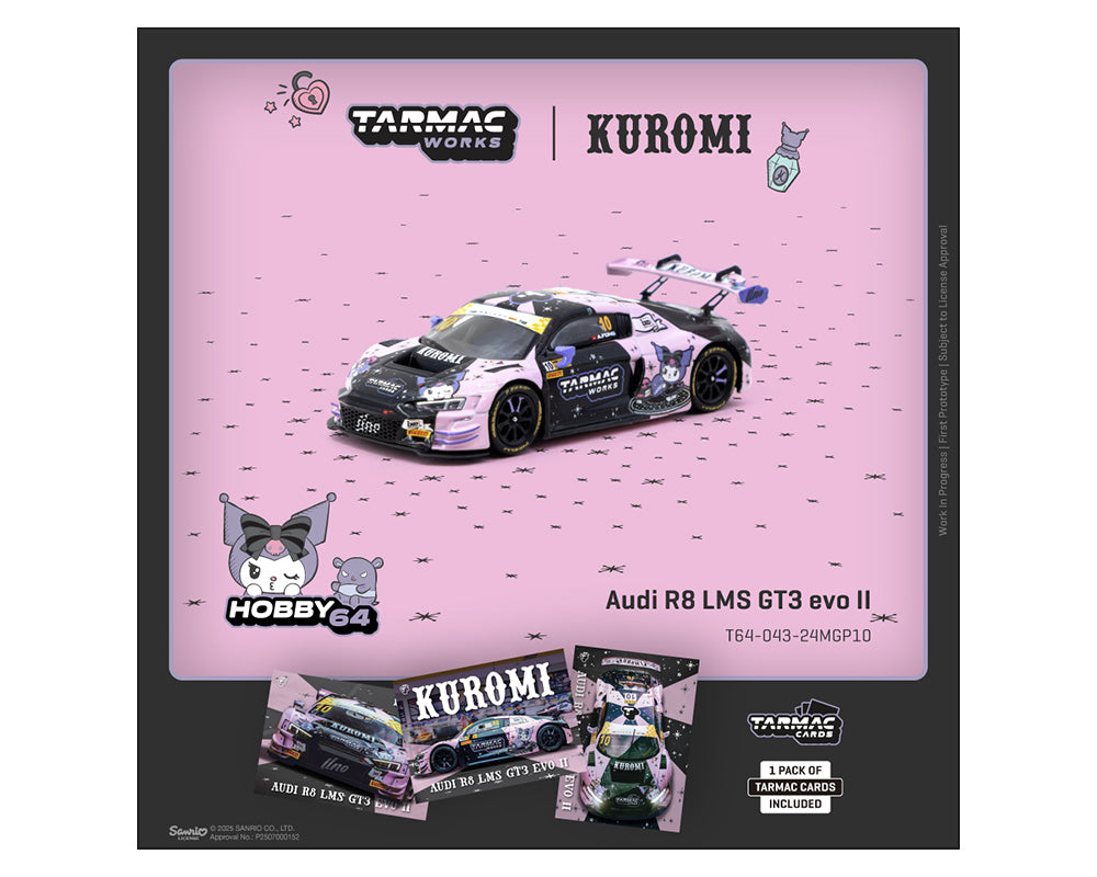 ★新品未開封 限定品 TARMAC アスラーダ×アウディR8 100台 Preorder) Tarmac Works 1:64 Audi R8 LMS GT3 evo II Kuromi – Uno