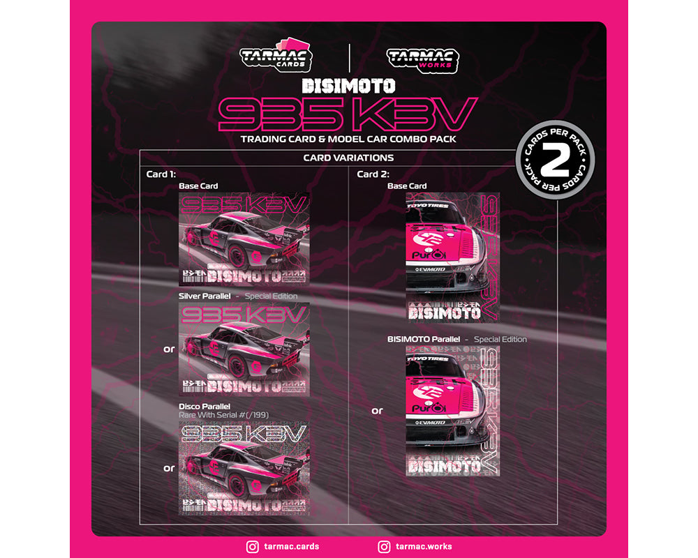 Tarmac Works 1:64 Bisimoto Porsche 935 K3V with Trading Cards – IXO Models Collab – Hobby64 Tarmac Cards