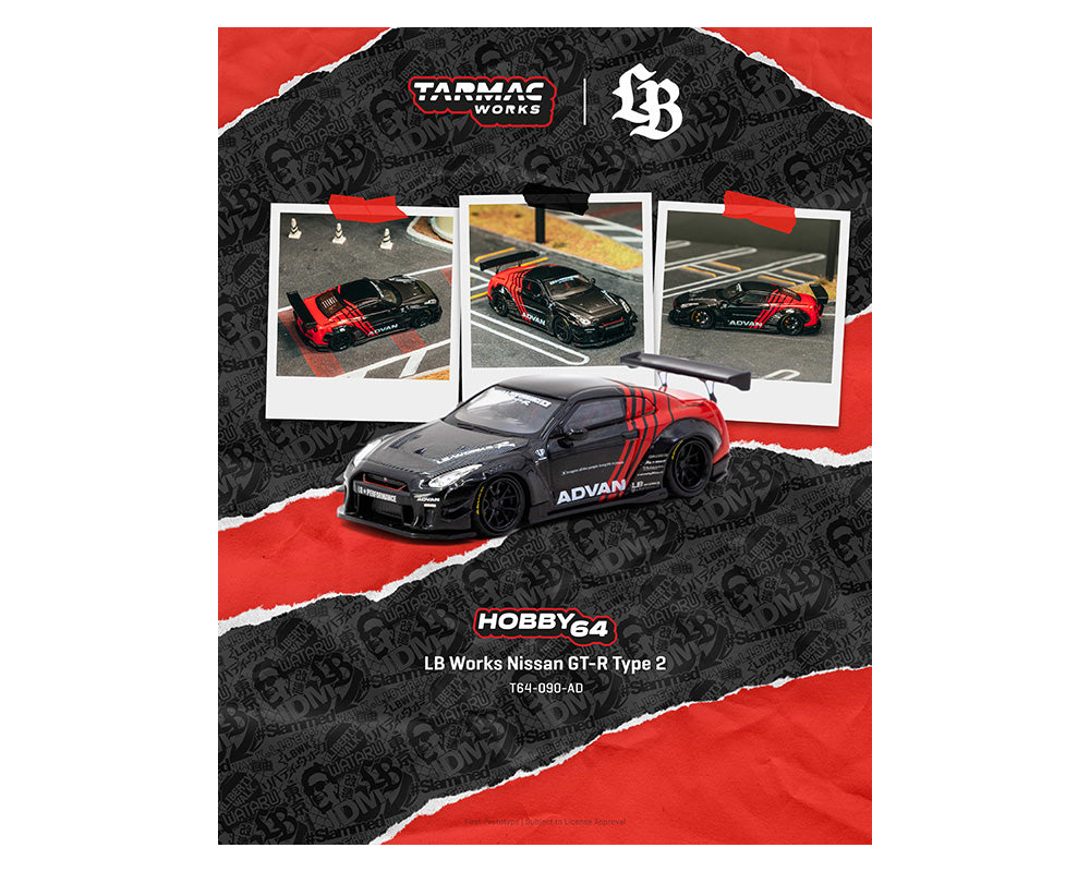 LB・Works Nissan GT-R Advan Tarmac Works 1:64 LB Works Nissan GT-R Type 2 Advan – DiecastTalk