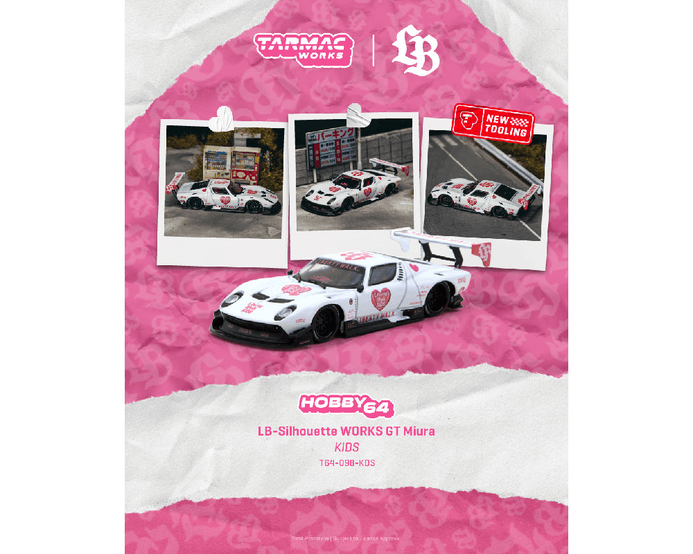 Tarmac Works 1:64 LB-Silhouette WORKS GT Miura KIDS – White – Hobby64