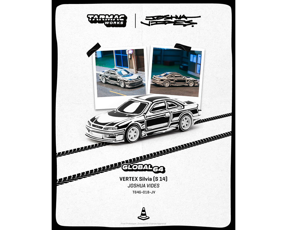 Tarmac Works 1:64 Vertex Silvia S14 – Designed by JOSHUA VIDES – Global64