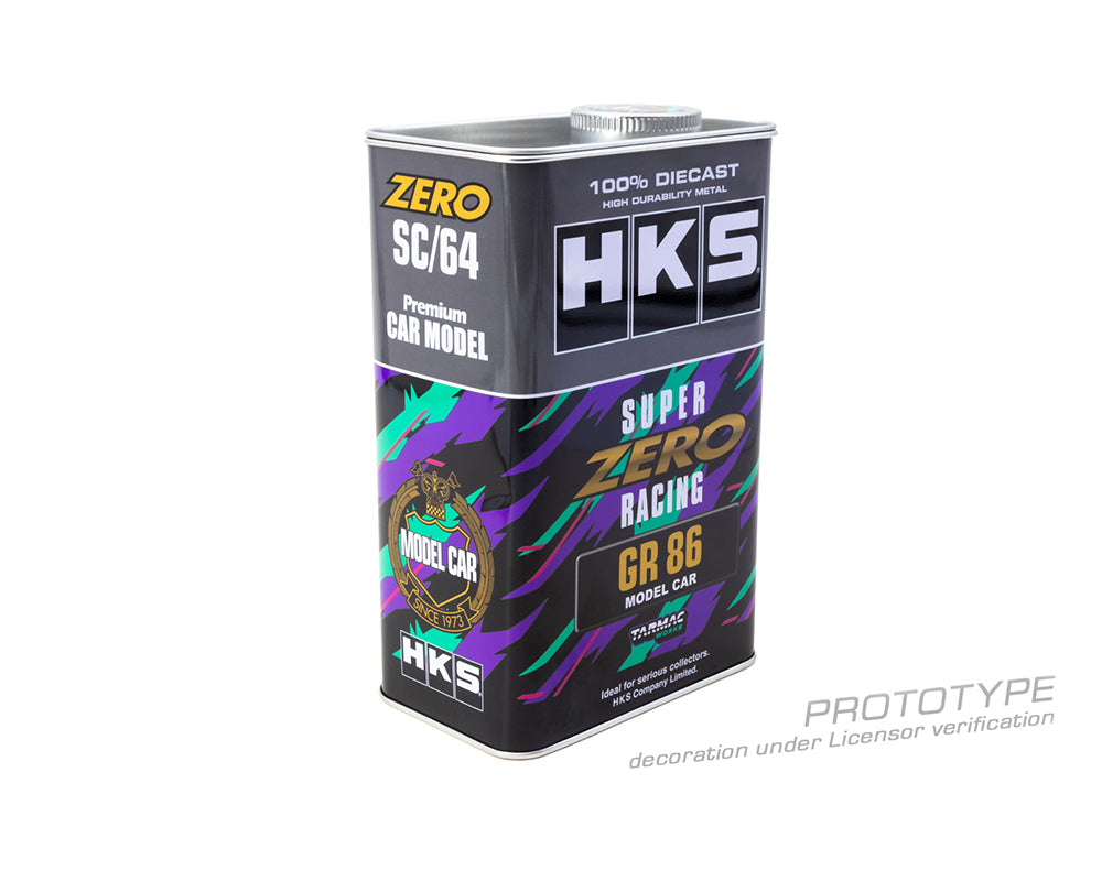 Tarmac Works 1:64 HKS Toyota GR86 – Blue Metallic – Global64 – Metal Oil can Packaging
