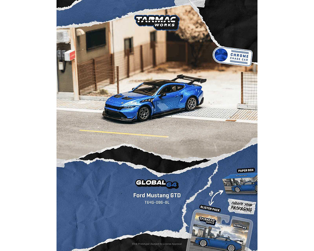 Tarmac Works 1:64 Ford Mustang GTD – Blue – Global64