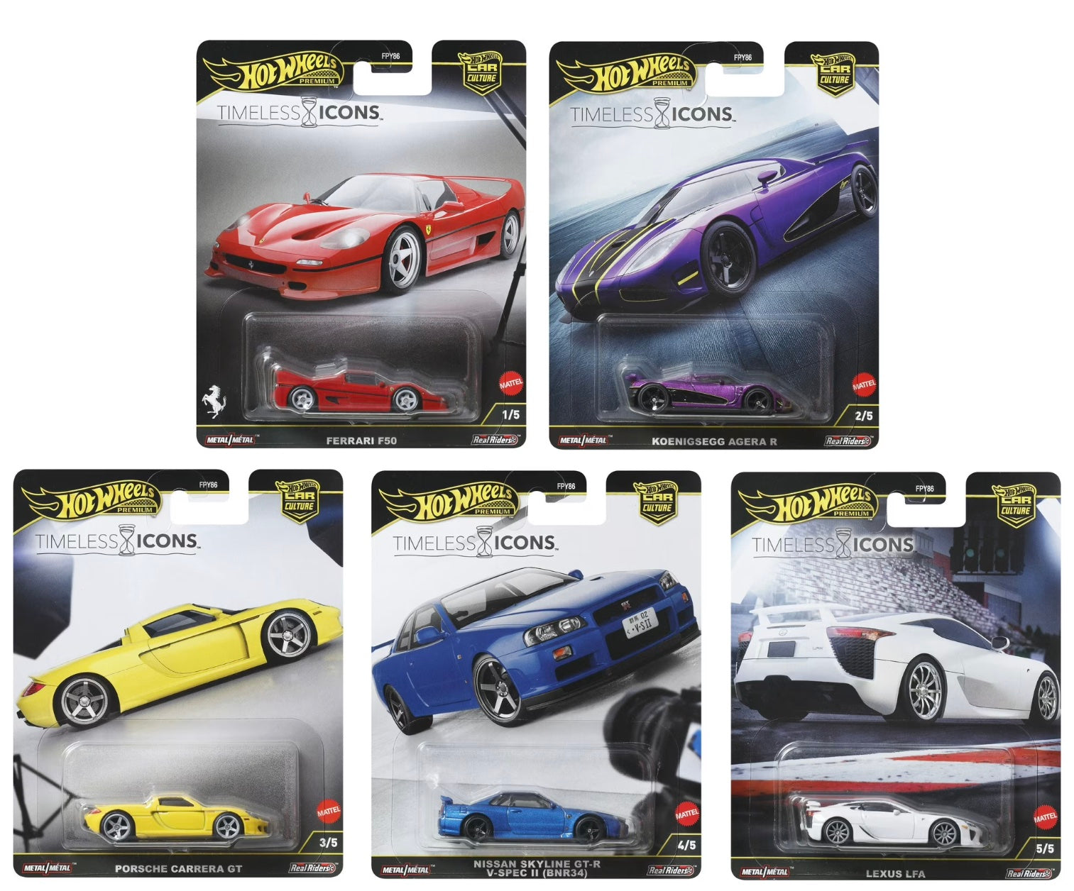 Hot Wheels 1:64 Car Culture 2025 N Case – Timeless Icons