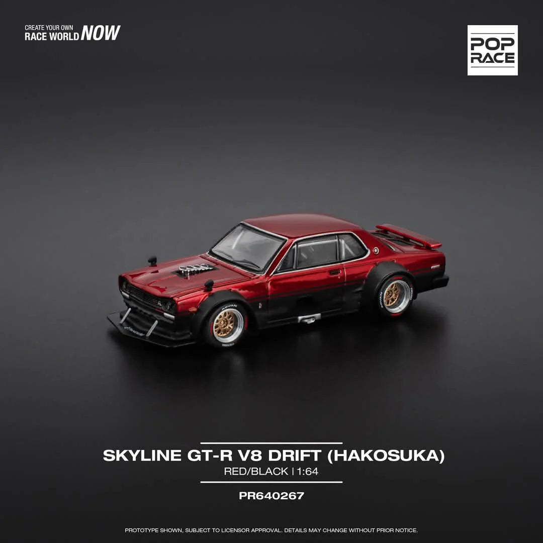 Pre Order) Poprace 1:64 Nissan SKYLINE GT-R V8 DRIFT