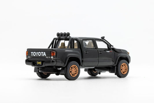 GCD US Exclusive 1/64 Toyota Tacoma TRD PRO Black with Roll Bar+ Spotlights Ltd 500pcs