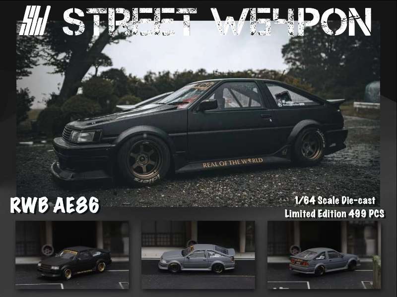 Street Weapon 1/64 Toyota AE86 wide body – DiecastTalk