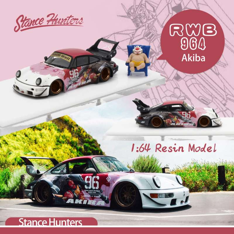 ミニカー STANCE HUNTERS RWB964 1/64 Street Hunters 1/64 Porsche RWB 964 Akiba with figure
