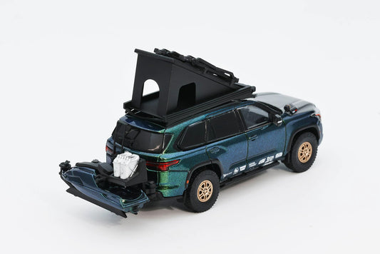 GCD 1:64 Toyota Sequoia TRD PRO with Jet Ski & Accessories Magic Green Color