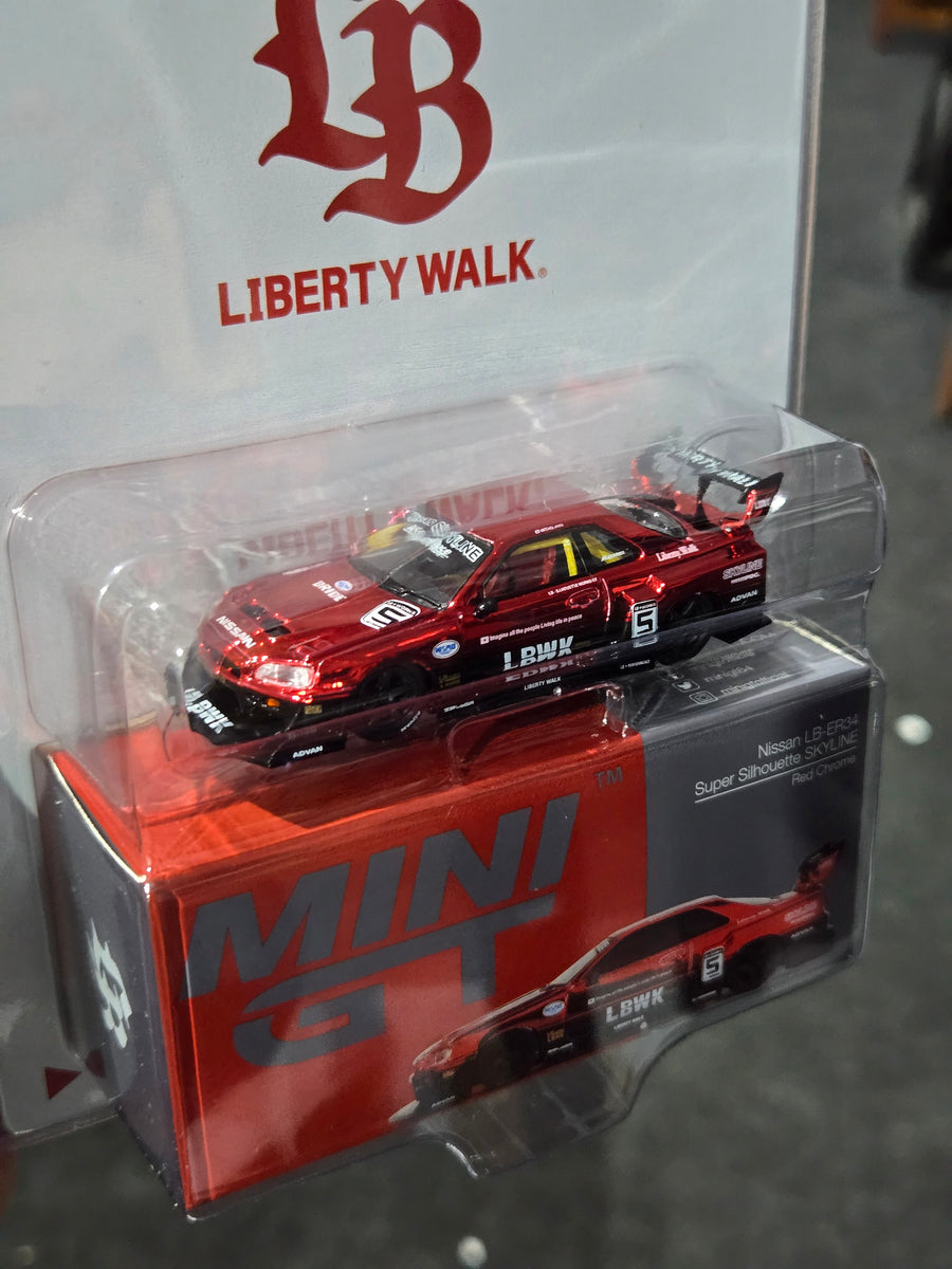 ミニカー MINI GT ER34 ONE NIGHT IN BRAZIL MINI GT NISSAN LB-ER34 SUPER SILHOUETTE SKYLINE BRAZIL TOUR