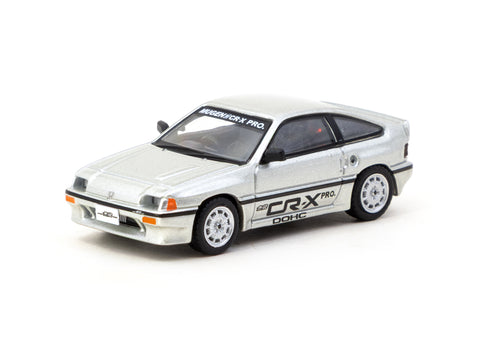 Tarmac Works 1/64 HONDA Ballade Sports MUGEN CR-X PRO Silver with Tarmac Cards - GLOBAL64