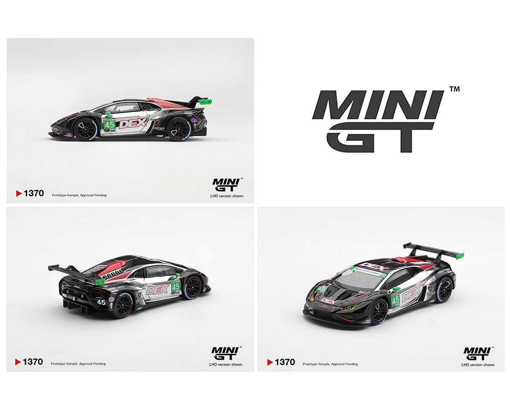Mini GT 1:64 Lamborghini Huracan GT3 EVO2 #45 DEX Wayne Taylor Racing 2025 IMSA Chevrolet Grand Prix Class Winner – Limited Edition
