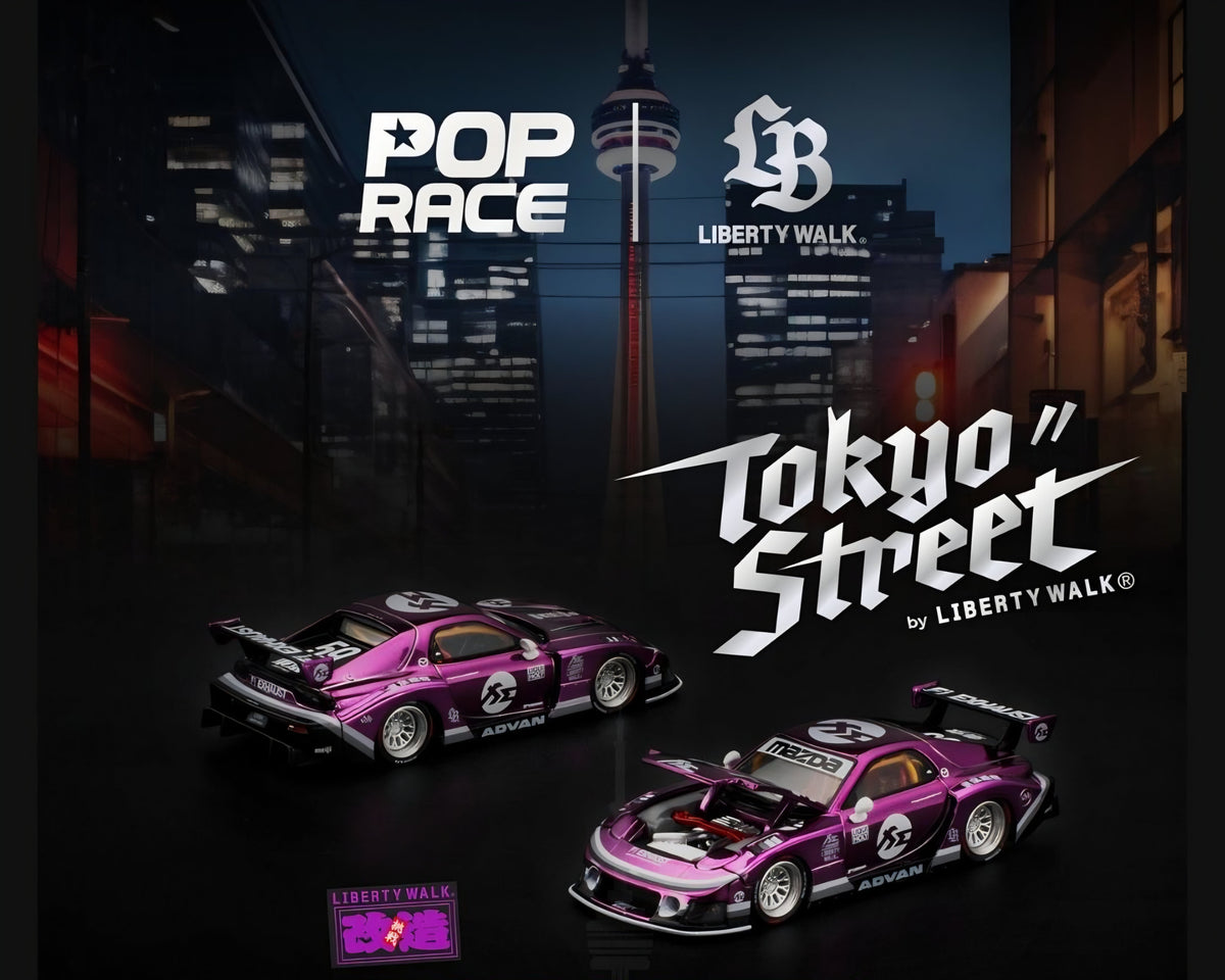 Poprace 1/64 LBWK Mazda RX-7 Los Angeles Pop