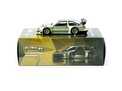 Tarmac Works 1:64 Toyota Sprinter Trueno AE86 Widebody Green JONSIBAL Designworks