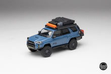 Load image into Gallery viewer, DiecastTalk x Front Runner 1/64 Toyota 4Runner TRD PRO Overland Cavalry Blue Ltd 1008 pcs