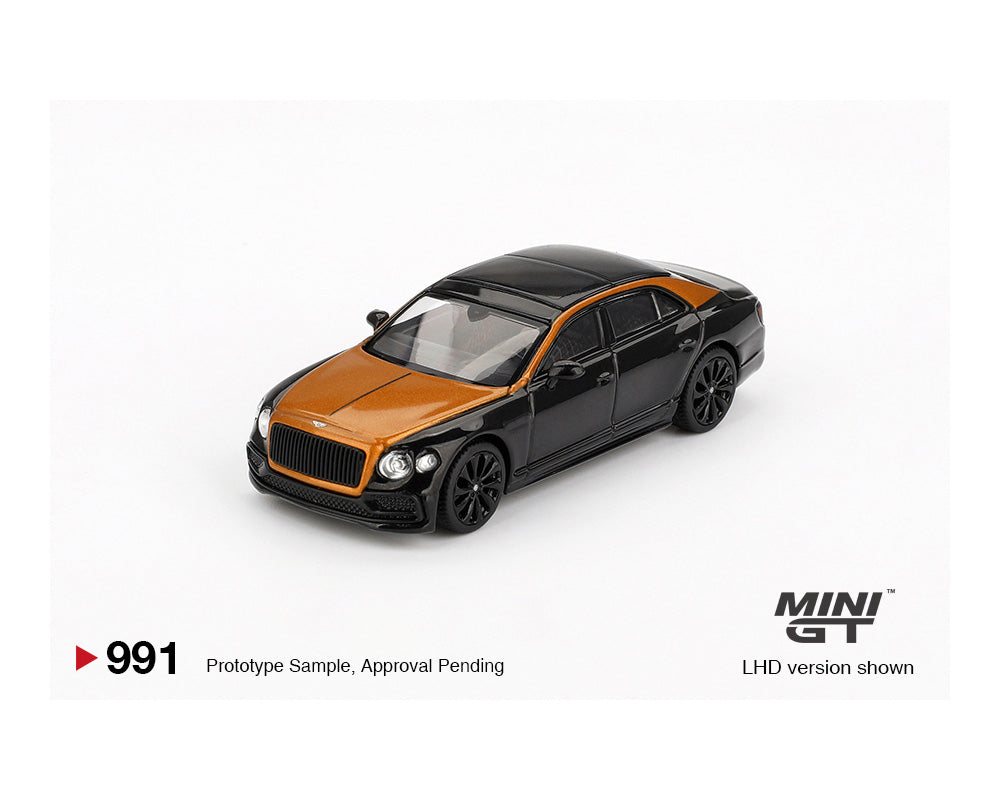 Mini GT 1:64 Bentley Flying Spur – Orange Flame / Onyx – Mijo Exclusives