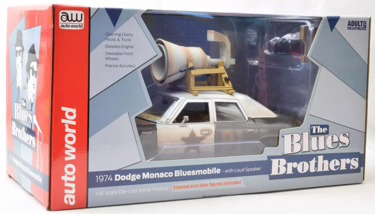Auto World Blues Brothers 1974 Dodge Monaco Police Pursuit 1:18
