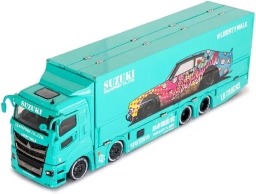 〈専用品〉希少!LBWK 1/64 LB Trucks FUSO SkyBlue GCD 1/64 Mitsubishi FUSO Car Carrier LBWK Blue – DiecastTalk