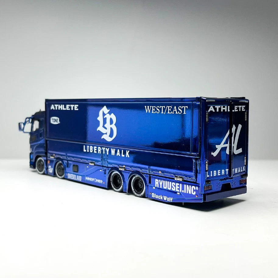 GCD 1:64 Mitsubishi Fuso Super Great Transport LBWK APA Expo Chrome Blue
