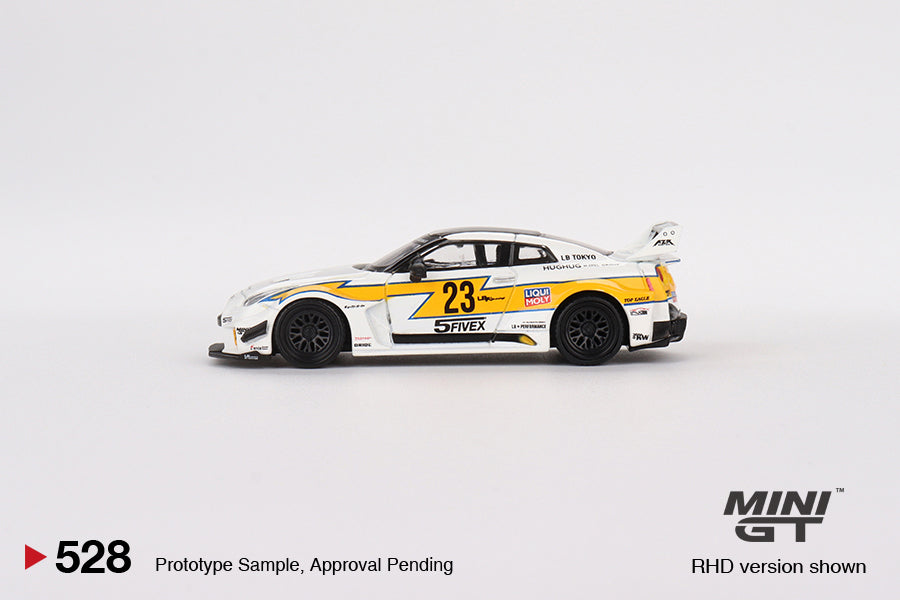 (Preorder) Mini GT 1:64 NISSAN LB-Silhouette WORKS GT 35GT-RR Ver.1 LB  Racing – White – Mijo Exclusives