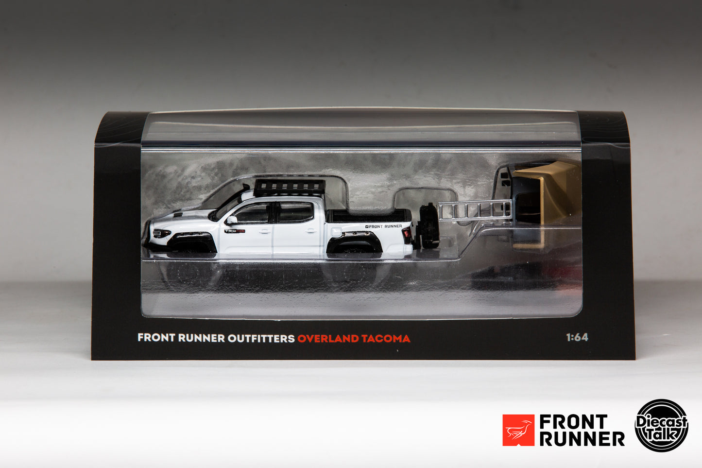 DiecastTalk x Front Runner 1/64 Toyota Tacoma TRD PRO Overland white Ltd 1008pcs