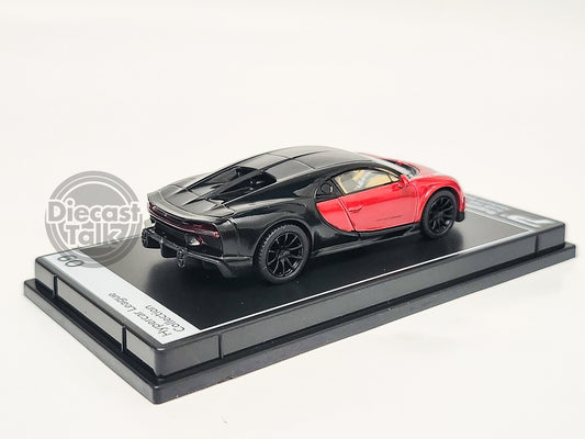 PosterCars 1/64 Bugatti Chiron Supersport Red/Nocturne Black