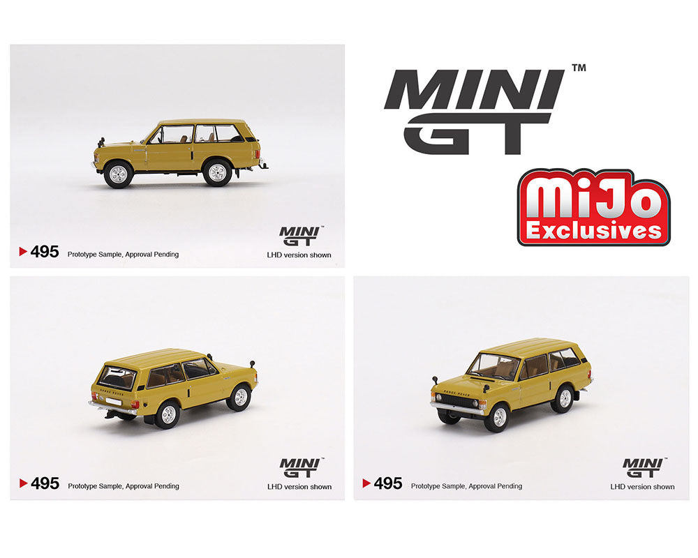 Mini GT 1:64 1971 Range Rover – Bahama Gold – MiJo Exclusives USA