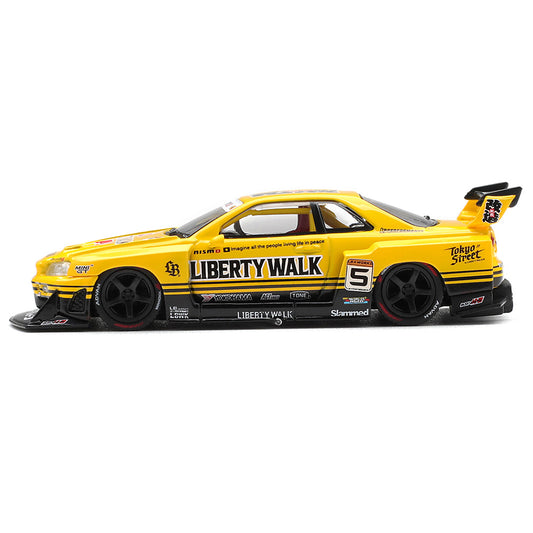Mini GT 1:64 Nissan LB-ER34 Super Silhouette SKYLINE Sport Yellow