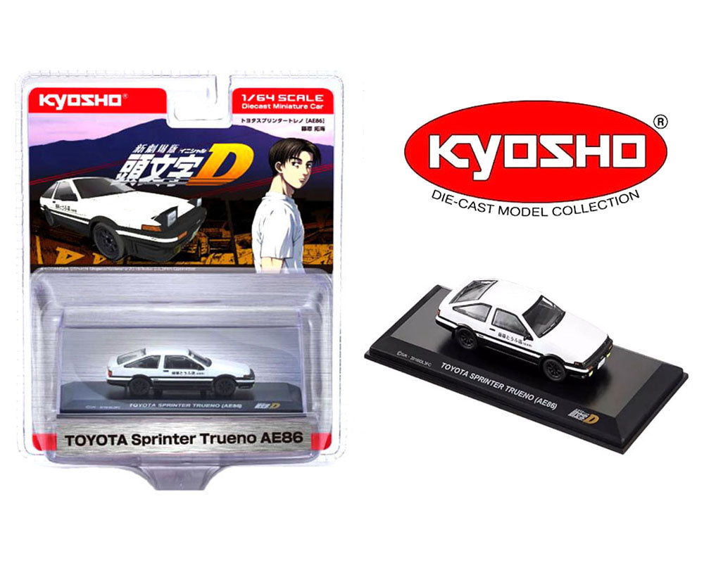 (Preorder) Kyosho 1:64 Initial D Toyota Sprinter Trueno AE86 – White – Limited Edition