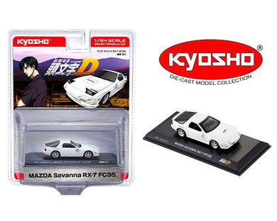 (Preorder) Kyosho 1:64 Initial D Mazda Savanna RX-7 FC3S – White – Limited Edition