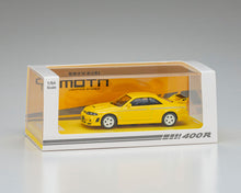 Load image into Gallery viewer, Kyosho 1:64 Nissan Nismo 400 R with MOTN LED Base Compatible – Yellow