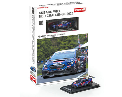 Kyosho 1:64 Minicar Book Edition Subaru WRX NBR2023 with MOTN LED Base Compatible – Blue