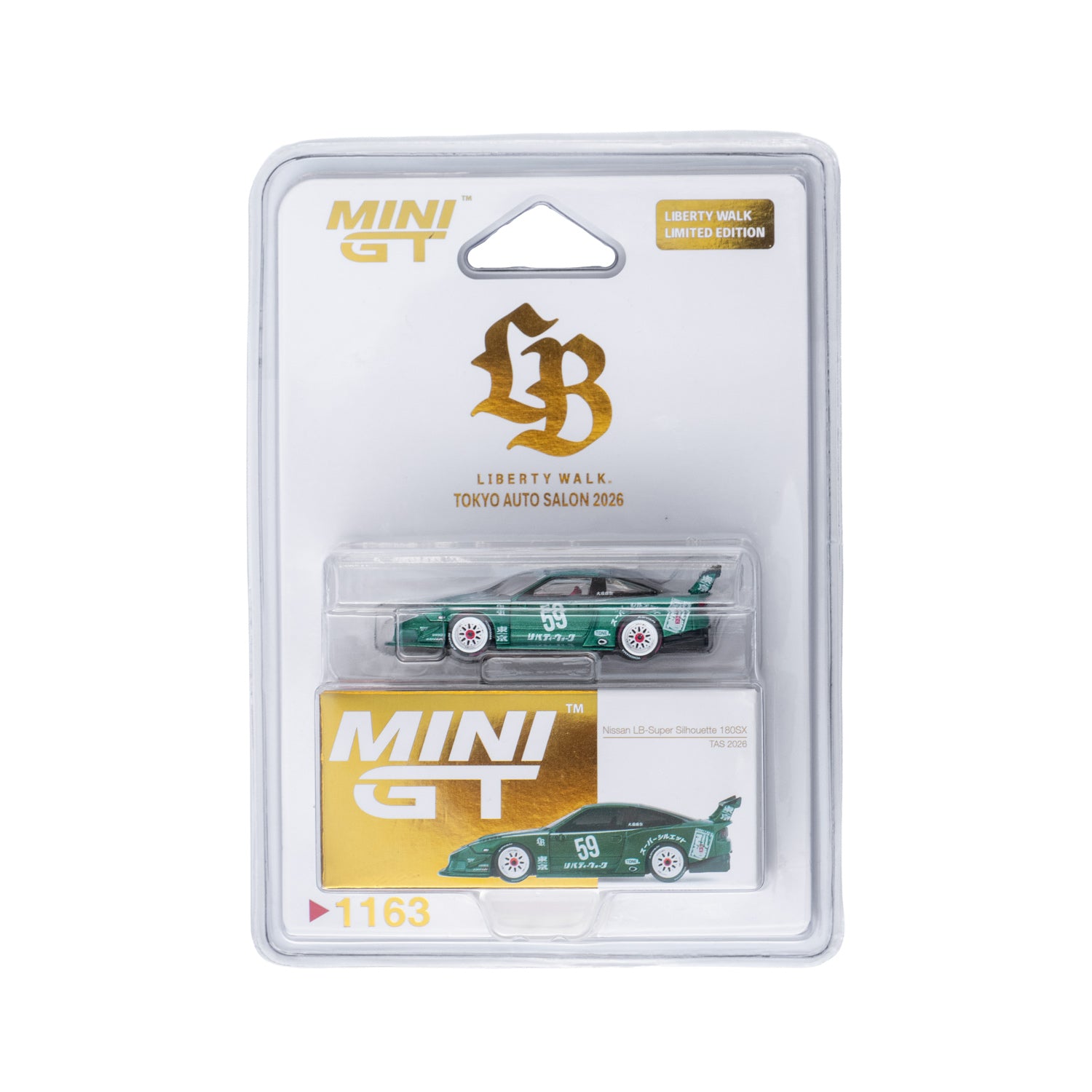 MINI GT 1/64 LB-Super Silhouette Nissan 180SX TAS2026 Green