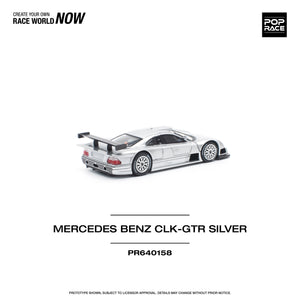 (Pre order) POPRACE 1/64 MERCEDES-BENZ AMG CLK GTR – SILVER