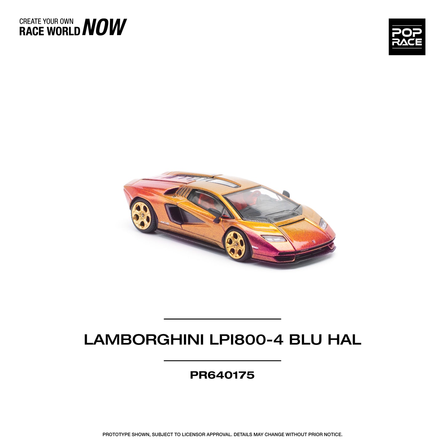 POPRACE 1/64 LAMBORGHINI COUNTACH LP 800-4 – BLU HAL SRP