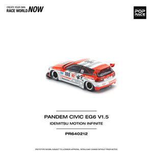 (Pre order) POPRACE 1/64 HONDA PANDEM CIVIC EG6 v1.5 IDEMITSU MOTION INFINITE