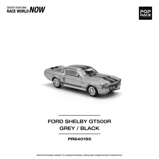 POPRACE 1/64 Ford 1967 SHELBY MUSTANG GT500 GREY/BLACK