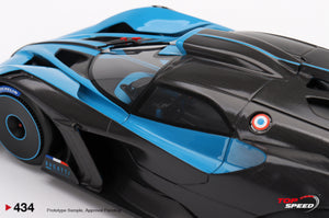 Top Speed 1:18 Bugatti Bolide Blue Carbon Launch Version