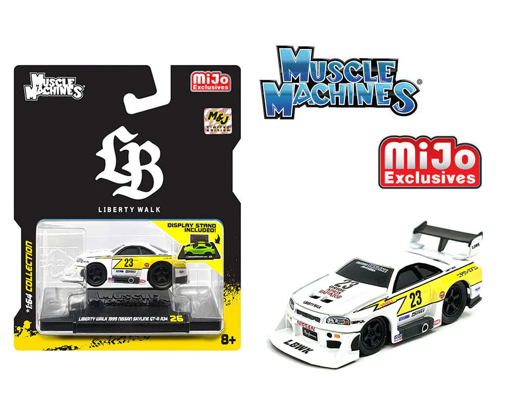 Muscle Machines 1:64 LBWK Nissan GT-R R34 Super Silhouette Skyline Sphere Light