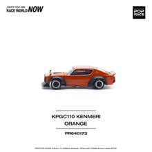 Load image into Gallery viewer, (Pre order) POPRACE 1/64 Nissan SKYLINE GT-R V8 DRIFT (KENMERI) ORANGE