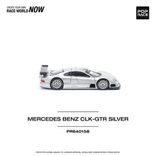 Load image into Gallery viewer, (Pre order) POPRACE 1/64 MERCEDES-BENZ AMG CLK GTR – SILVER