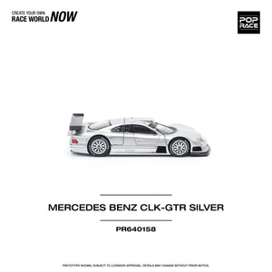 (Pre order) POPRACE 1/64 MERCEDES-BENZ AMG CLK GTR – SILVER