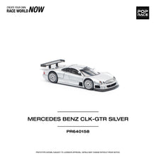 Load image into Gallery viewer, (Pre order) POPRACE 1/64 MERCEDES-BENZ AMG CLK GTR – SILVER