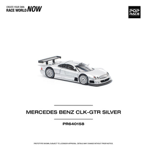 (Pre order) POPRACE 1/64 MERCEDES-BENZ AMG CLK GTR – SILVER