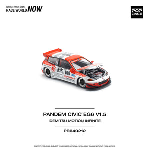 (Pre order) POPRACE 1/64 HONDA PANDEM CIVIC EG6 v1.5 IDEMITSU MOTION INFINITE