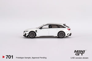 Mini GT 1:64 Audi ABT RS6-R Glacier – White Metallic – MiJo Exclusives