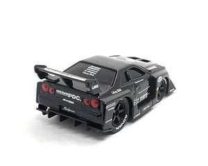 Muscle Machines 1:64 LBWK Nissan GT-R R34 Super Silhouette Skyline Black