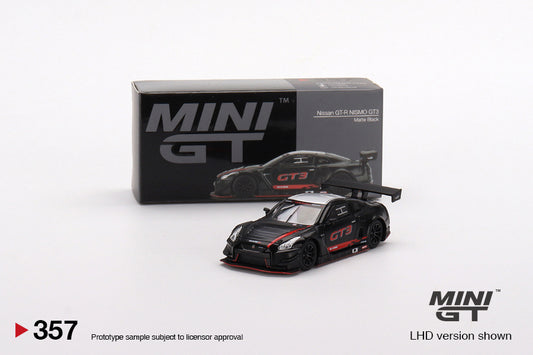 Mini GT 1:64 Nissan GT-R NISMO GT3 Matte Black – Shizuoka Hobby Show #357
