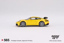Load image into Gallery viewer, (Preorder) Mini GT 1:64 Porsche 911 (992) GT3 – Racing Yellow – Mijo Exclusives